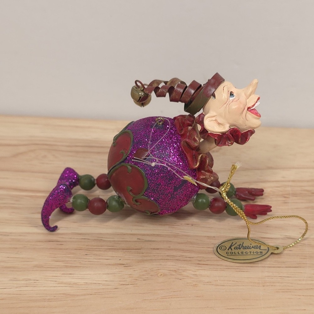 Katherine's Collection Jester Male Flying Bobblehead Christmas Ornament